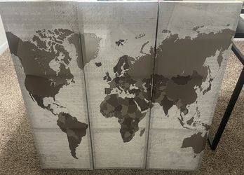 World Map Canvas (3 Piece)