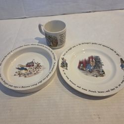 Wedgwood Peter Rabbit Serving Wear Set Plate Bowl Cup Home Decor Decoration