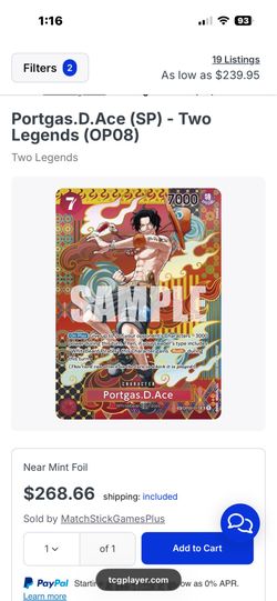 One piece card ACE