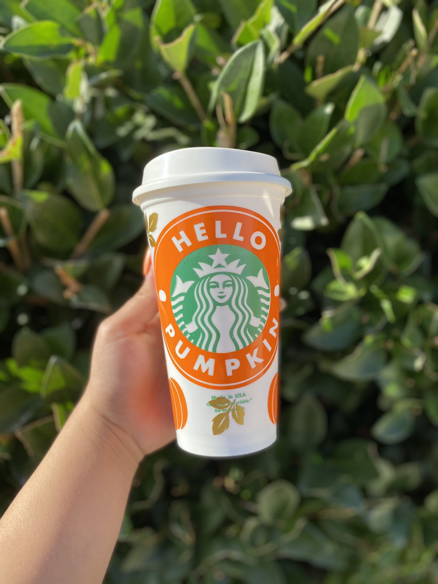 Fall custom Starbucks coffee cup