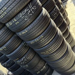 16” tires semi new 205/55/16 with free installation $60 each