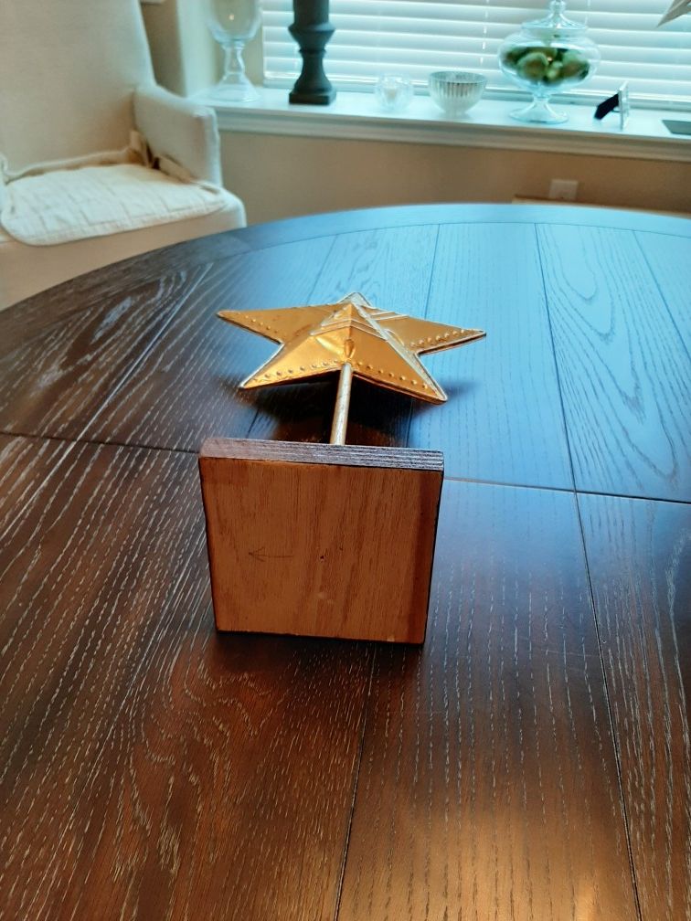 Metal Texas Star on Stand