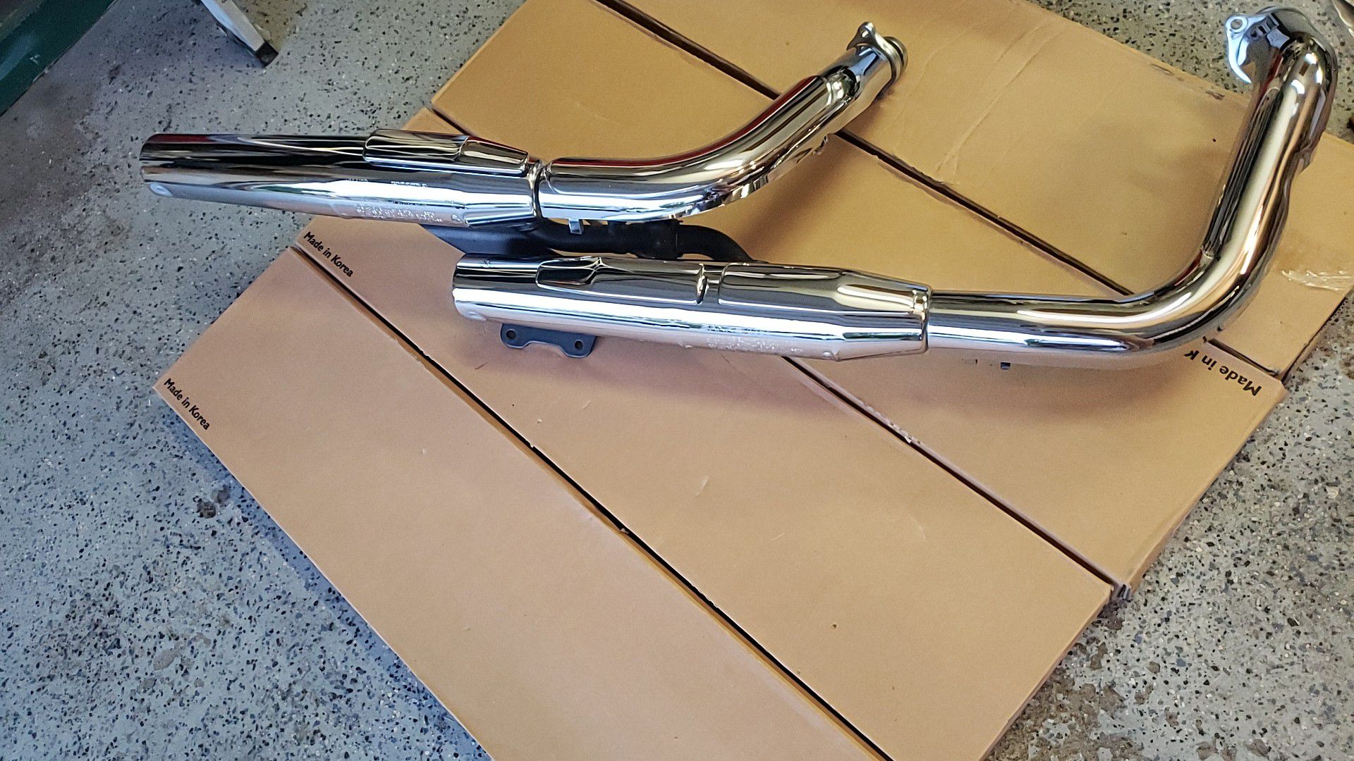 2007 Honda Shadow Spirit motorcycle, chrome exhaust pipe, factory. Never used.