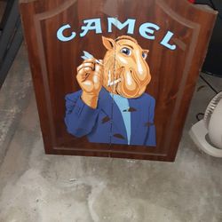 Vintage Camel Dart Board With Extras