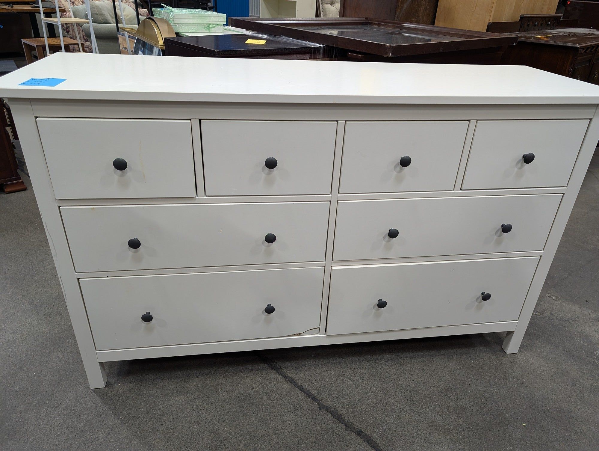SOLD - White Eight-Drawer Storage Chest