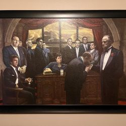 God Father, Soprano’s, Scarface Wood Frame Picture 
