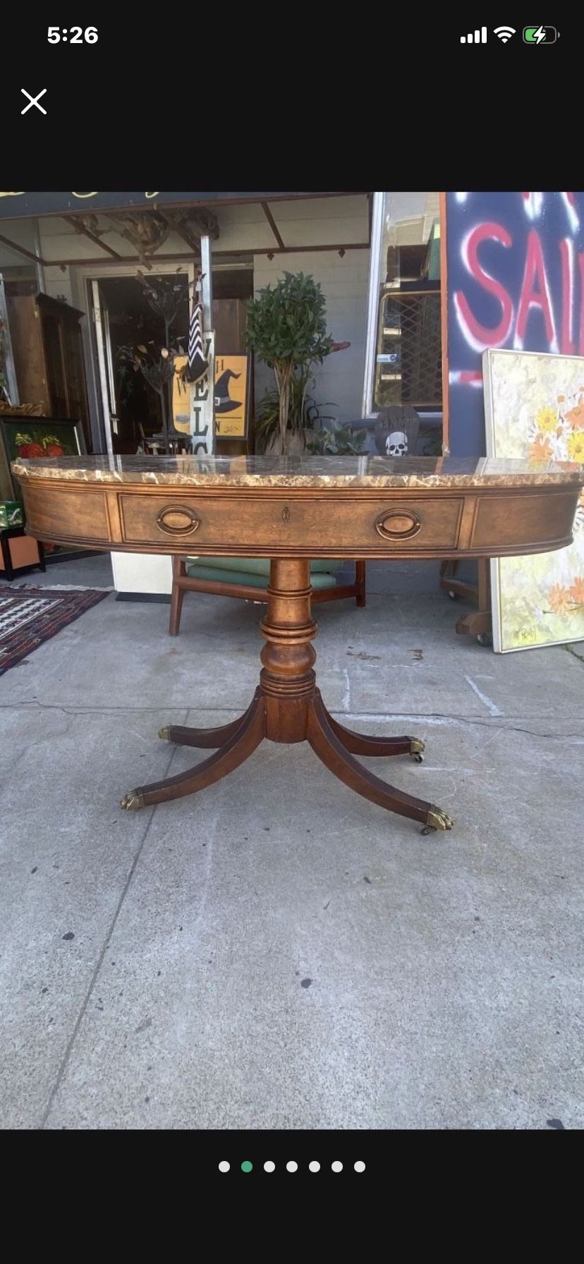 Antique Beautiful Hallway, Entry Table With Drawer