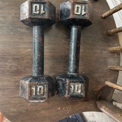 2, 10 pound weights