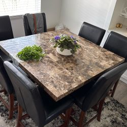 Marble Top Dining Table.