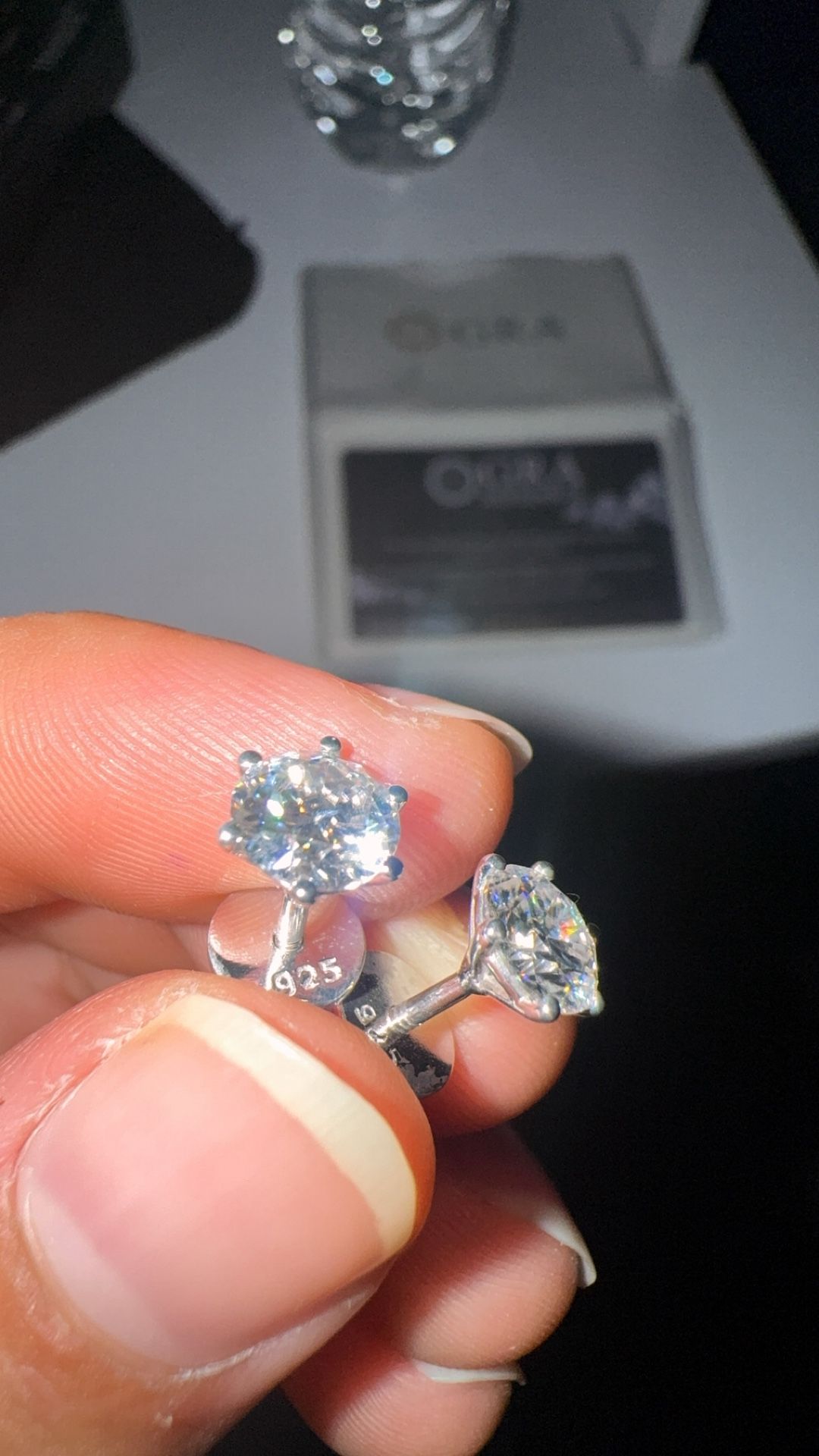 Moissanite Stud Earrings – 1 Carat Each (2ct total)