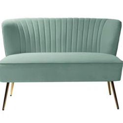 Sage Green Velvet Sofa 