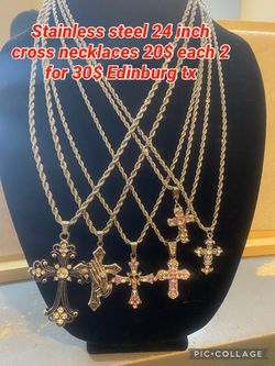 Stainless steel necklaces prices on pictures pick up only in Edinburg