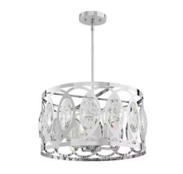 Westchester 4-Light Polished Chrome Round Drum Pendant Light