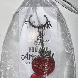 Teacher appreciation keychains apple school 5.00 Each