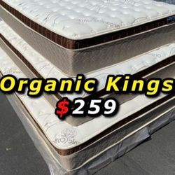 King Size Organic Cloud Comfort Europillow Top Mattress 