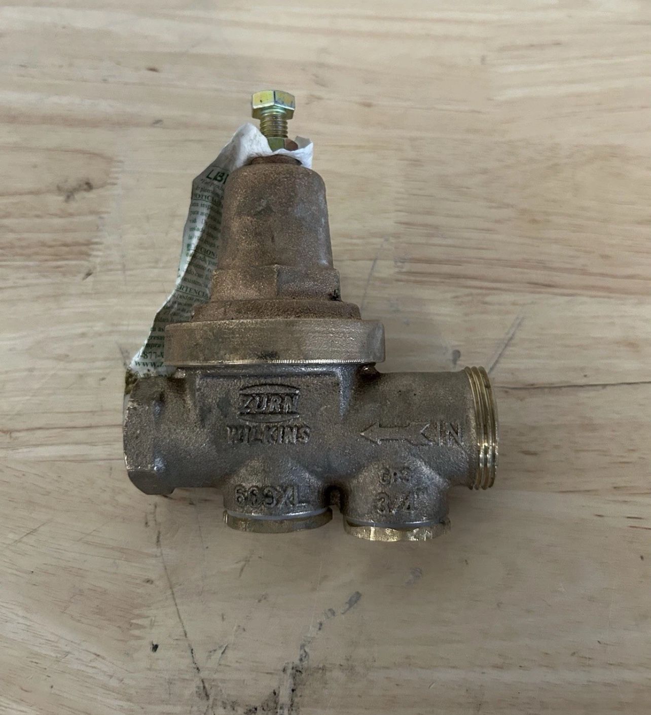 Zurn Wilkins 34-600XL 3/4" 600XL Pressure Reducing Valve