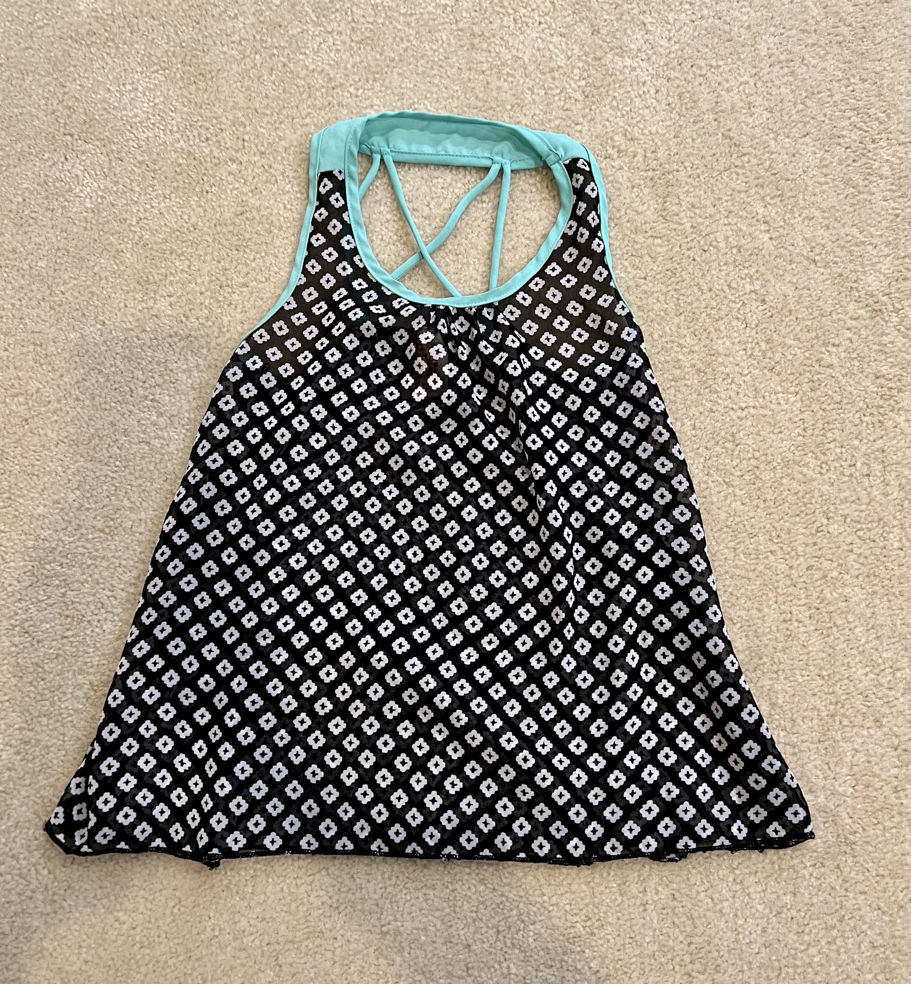 Kiddo By Kate Girls black/white/mint Tunic Size 10