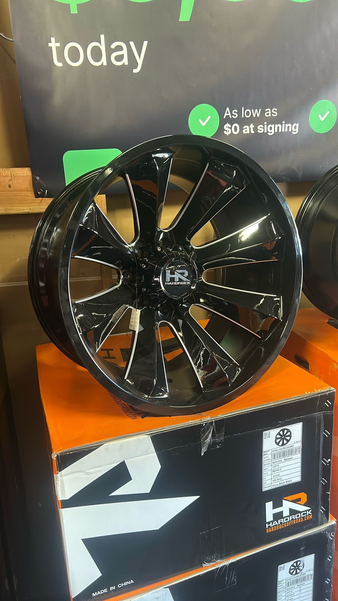 22x12 8x165 -51 Offset HARDROCK Wheels $1200