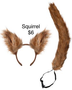 Squirrel 2 pc Costume Adults or Kids / Disfraz de Arbilla