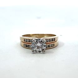 14K Yellow Gold Diamond Engagement Ring