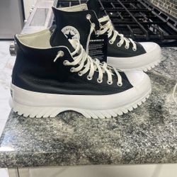 Converse Chuck Taylor All Star Lugged 2.0 Leather High Top Black White A03704C
