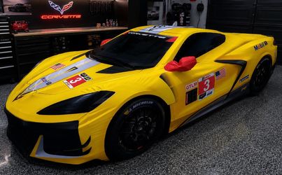 2020-2026 Yellow Racing Corvette C8 Indoor Car Cover