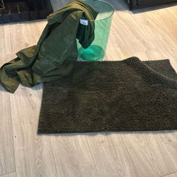 Shower Curtain Trash Can Rug