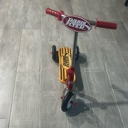 Little Red Radio Flyer Scooter #510, Vintage, Wood Deck