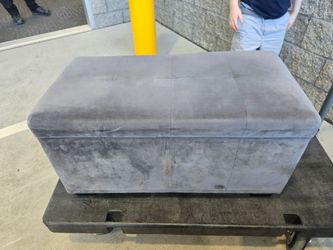 Gray Ottoman with Storage