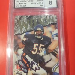 1993 Action Packed All-Madden football card AUTOGRAPHED  Otis Wilson, Graded UCG 9 AUTO 8 OVERALL