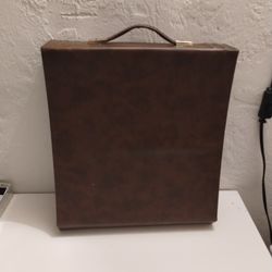 Photo Card Travel Holder Carrier Case Brown 