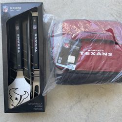 NFL Houston Texans Barbq Grill Set/Cooler