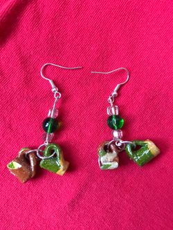 Miniature ceramic mugs earrings