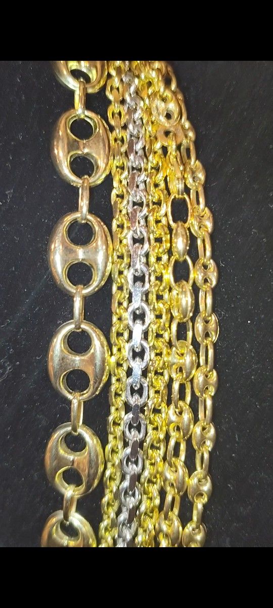 10k & 14k All Different Styles Of Chains