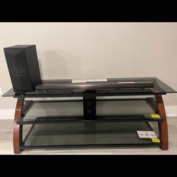 Black TV stand