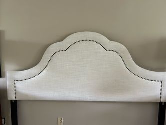 King Size Linen Headboard and king size bed frame