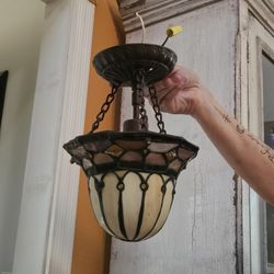 Stained Glass Hanging Lamp