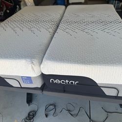 Like New Nectar Luxe Memory Foam Split King Mattress
