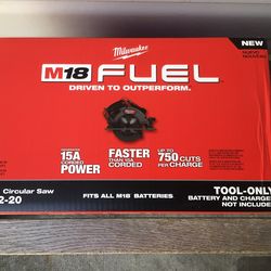 Milwaukee M18 FUEL Circular Saw 7-1/4”.  Brand NEW.  Tool Only.  NUEVO.