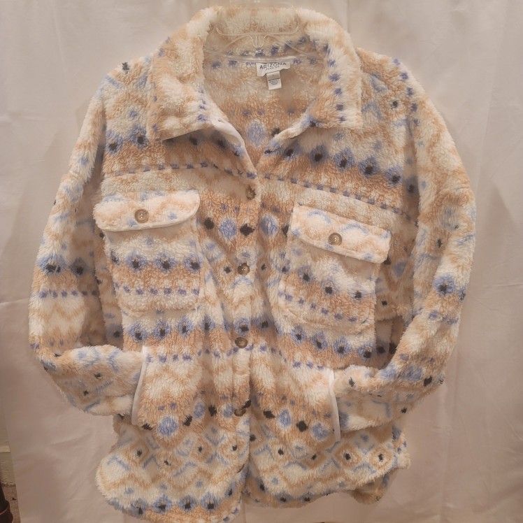 COZY ARIZONA JEAN SHERPA JACKET SIZE LARGE