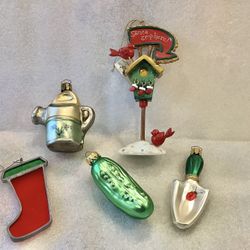 Christmas Ornaments Blown Glass- Stained Glass $5 Each