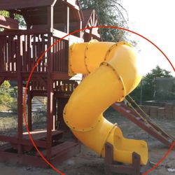 Enclosed Slide From Rainbow Play Structure-Slide Only