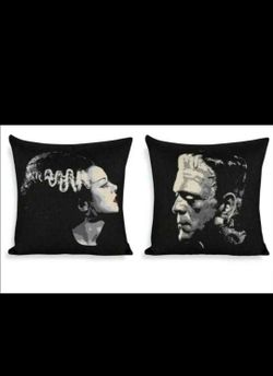 Frankenstein and bride pillowset