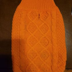 Orange sweater for dog
