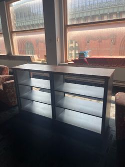 Modern Bookshelf with Wood Top
