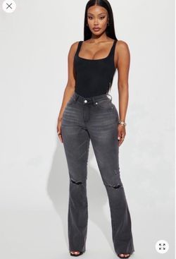 Black flared jeans size 3