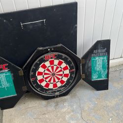 Dart Board With Darts 