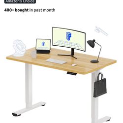 Standing Desk 24x48 Adjustable Height White Maple