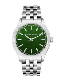 Stewart Dawson Westminster Green Men's Silver Watch with Green Dial