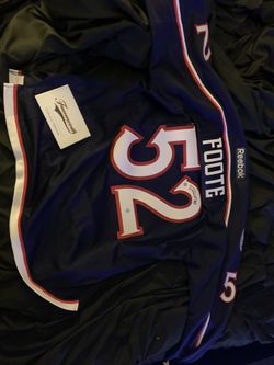 Adam Foote Columbus blue jackets Captain reebok Authentic Signed W/certificate Of Au
